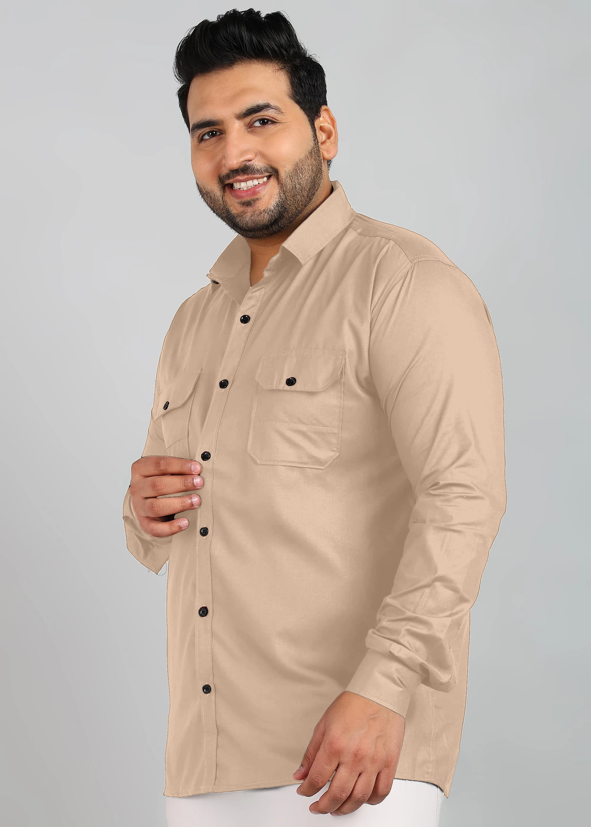 Men Regular Fit Solid Casual Shirt