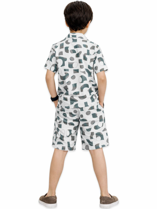 Boys Printed Shirt with Short Pant