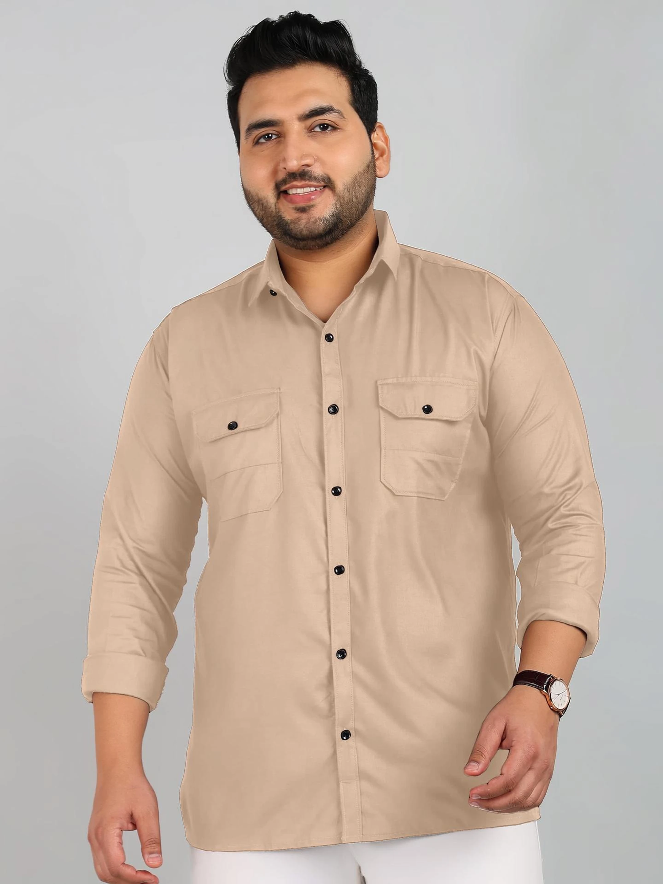 Men Regular Fit Solid Casual Shirt