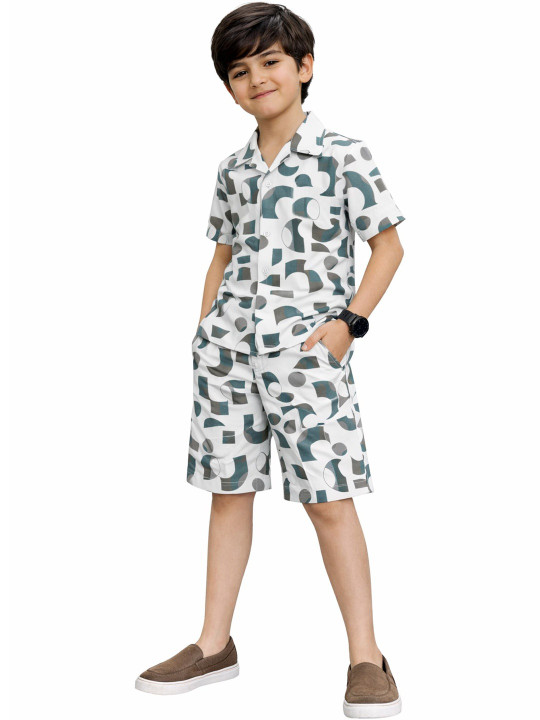 Boys Printed Shirt with Short Pant
